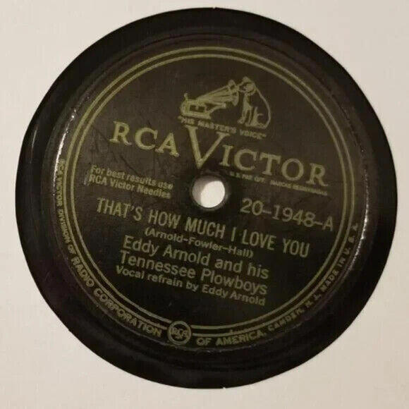 3/$25 Eddy Arnold 78 RPM Chained to a Memory / That’s How Much RCA 20-1948 - Picture 4 of 5